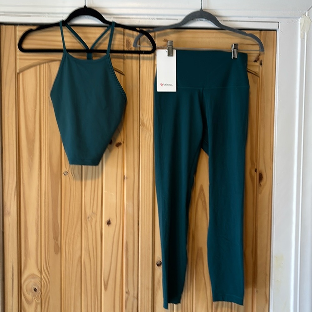 Lululemon set of two AlignHR Pant 25”, Wunder Train High Neck Cross Back Tank 6